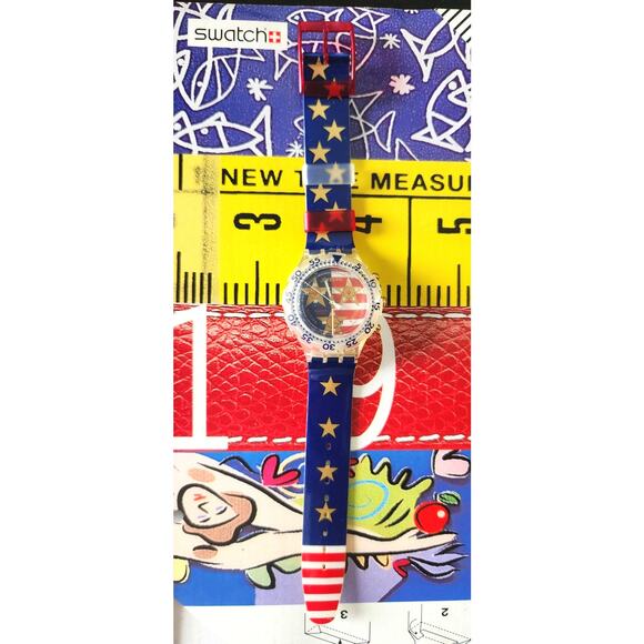 Swatch watch AMERICAN DREAM SEK103 1995 Aquachrono New old stock - Picture 9 of 10